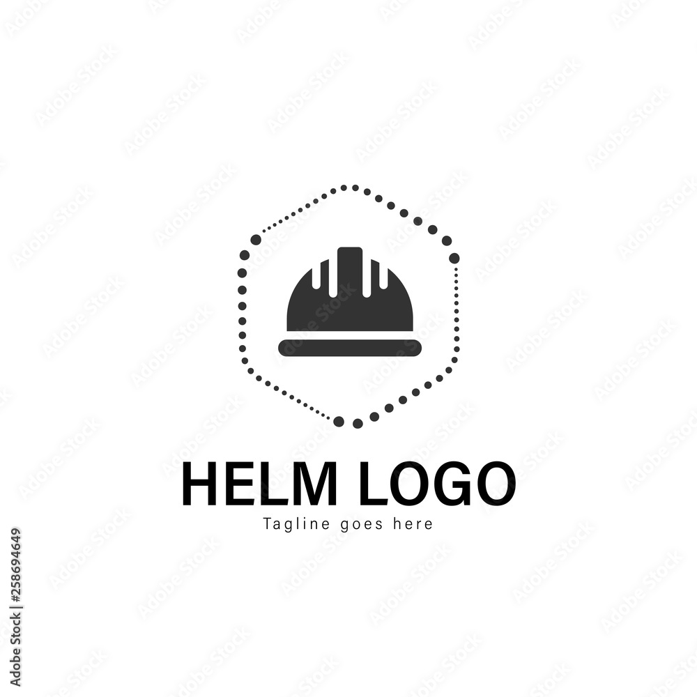 Construction logo template design. Construction logo with modern frame vector design