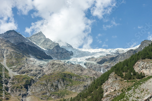 summer landscape with permanent glaciers Swizerland Alps © chechotkin