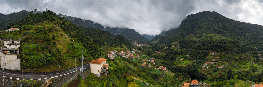 Beautiful mountain village on Madeira island, Portugal.