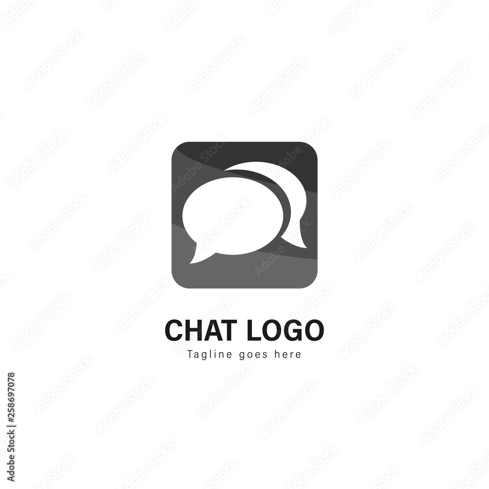 Chat logo template design. Chat logo with modern frame vector design Chat logo template design. Chat logo with modern frame vector design
