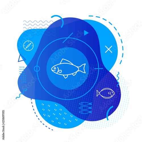 Fish icon background	