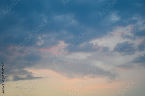 Artistic cloudy sky in soft colors - Day time.