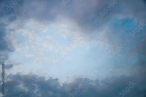 Artistic cloudy sky in soft colors - Day time.