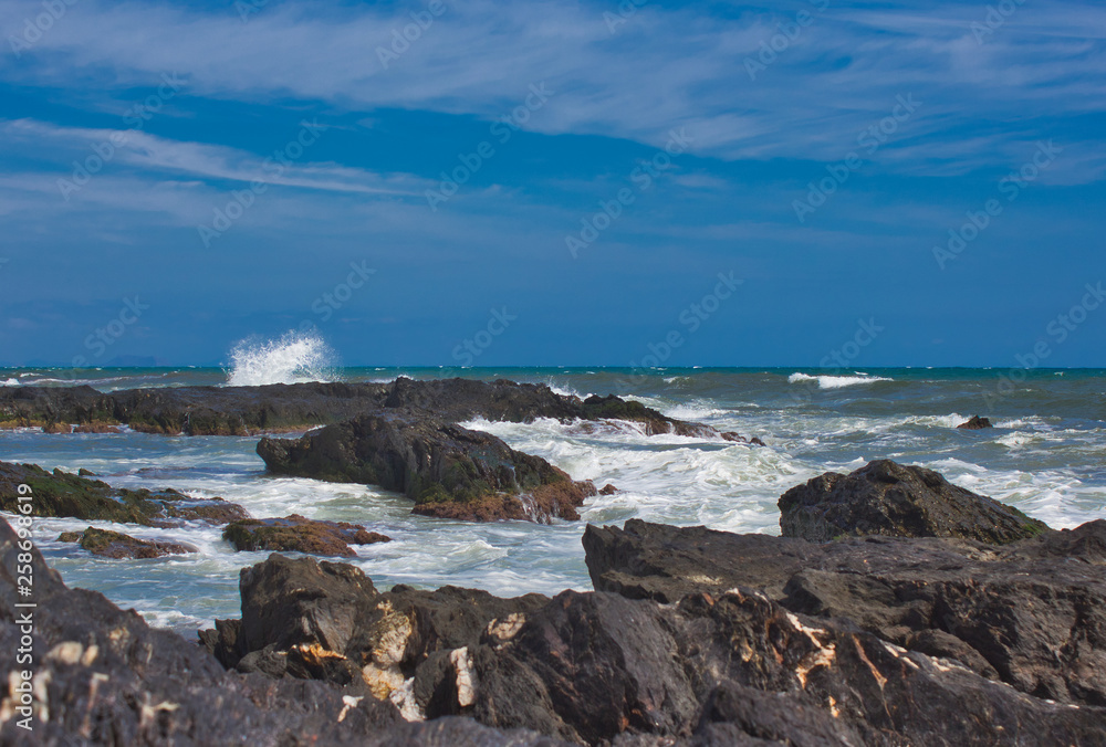 Waves On The Beach Of A mediateranea Sea Waves On The Beach Of A mediateranea Sea