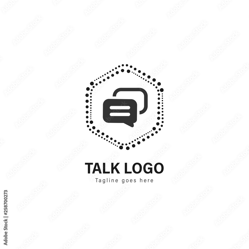 Talk logo template design. Talk logo with modern frame vector design Talk logo template design. Talk logo with modern frame vector design