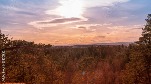 Østmarka widok na Oslo Norway Norge Norwegia landscape krajobraz utsikt