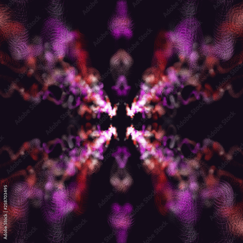 Fototapeta premium Abstract high res pattern from thin lines on black background