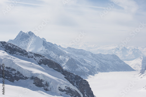 Jungfraujoch is a famous travel mountain of the Alps, Switzerland © lirtlon