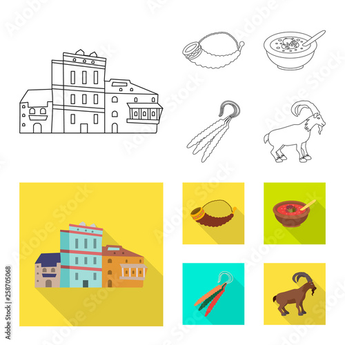 Vector design of culture and sightseeing icon. Set of culture and originality vector icon for stock.