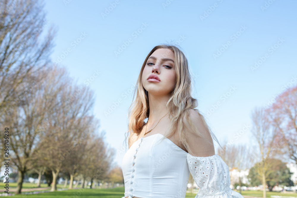 Portrait of a teenage girl looking stylish outside Portrait of a teenage girl looking stylish outside