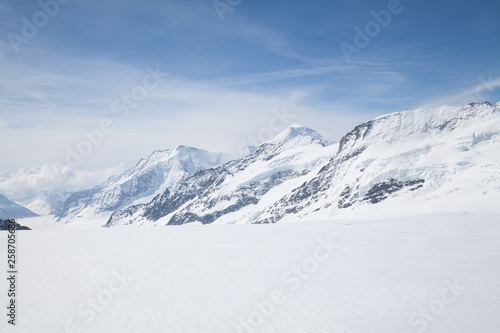 Jungfraujoch is a famous travel mountain of the Alps  Switzerland