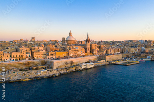 Valletta city. Malta. Aerial view. Sunset time © Karina Movsesyan