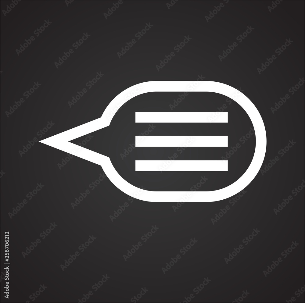 Text bubble icon on background for graphic and web design. Simple vector sign. Internet concept symbol for website button or mobile app. Text bubble icon on background for graphic and web design. Simple vector sign. Internet concept symbol for website button or mobile app.