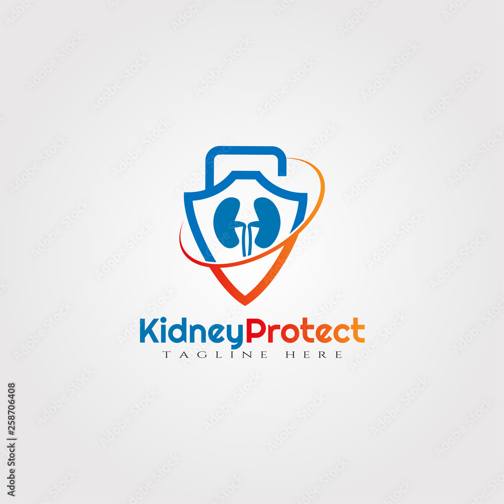 Kidney protection vector logo design,healthcare and medical icon Kidney protection vector logo design,healthcare and medical icon