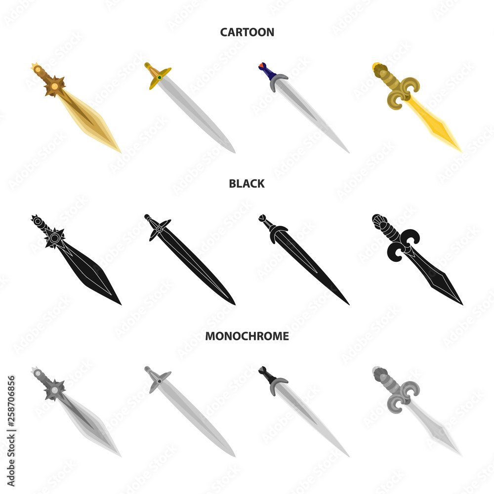 Vector illustration of game and armor icon. Set of game and blade vector icon for stock. Vector illustration of game and armor icon. Set of game and blade vector icon for stock.