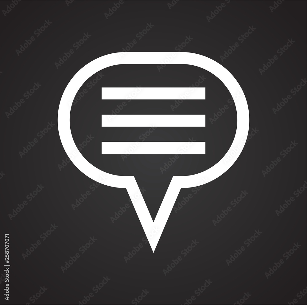 Text bubble icon on background for graphic and web design. Simple vector sign. Internet concept symbol for website button or mobile app. Text bubble icon on background for graphic and web design. Simple vector sign. Internet concept symbol for website button or mobile app.