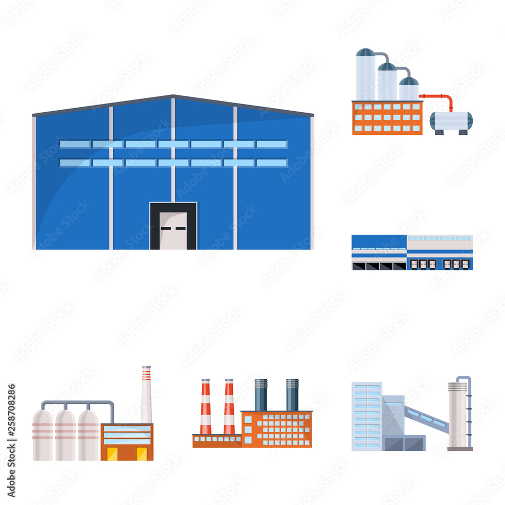 Vector design of industry and building icon. Collection of industry and construction vector icon for stock.