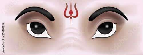 Eye of Lord Ganpati background, ganesha, Vector Illustration