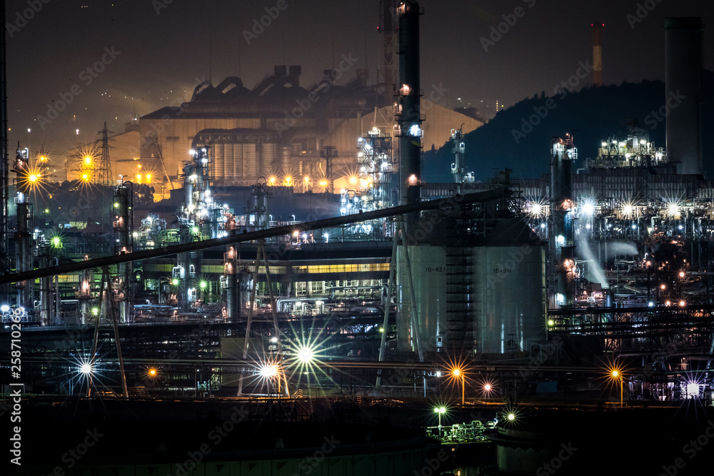 Fototapeta premium 工場夜景_02