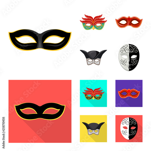 Vector illustration of luxury and celebration logo. Set of luxury and hide  stock symbol for web.