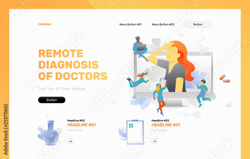 Remote Diagnosis of Doctors Frontpage Template