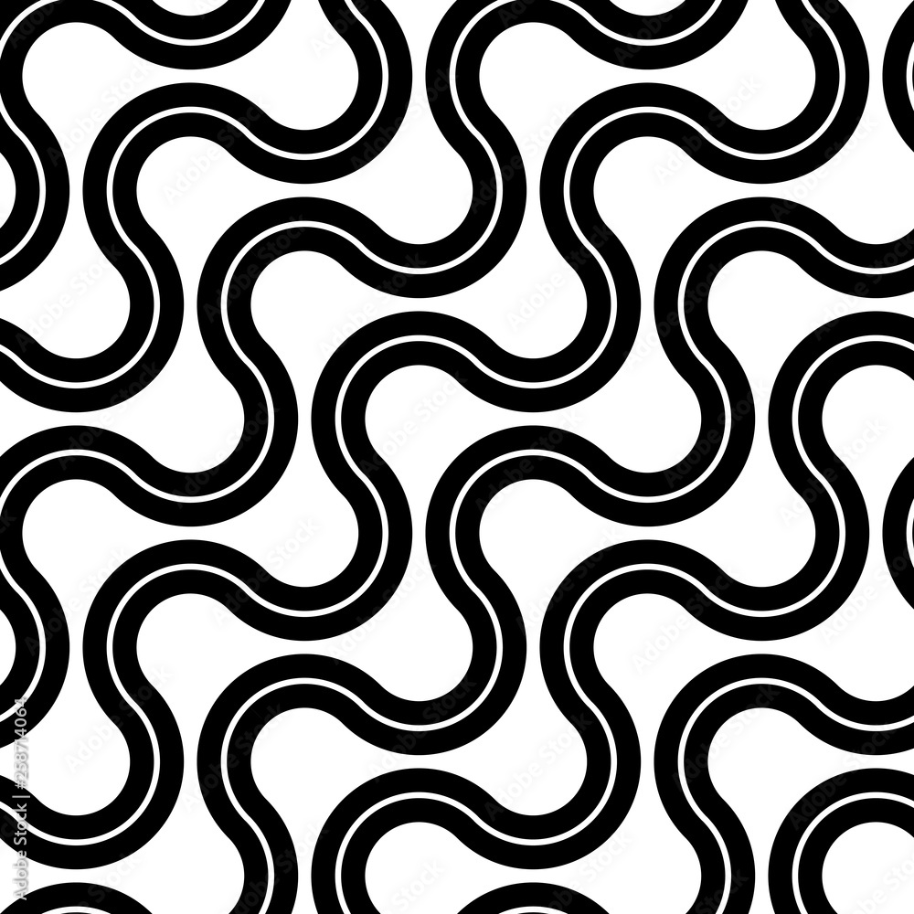 Obraz premium Design seamless monochrome zigzag pattern