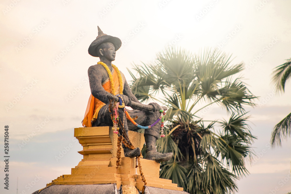 Obraz premium Saysettha Statue at Thatluang Stupa, Vientiena, Laos