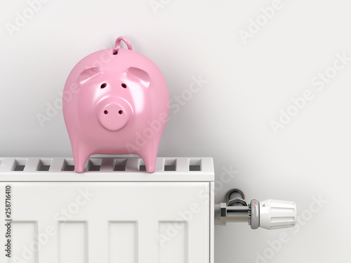 Saving money on heating, concept image