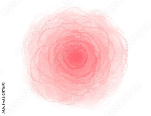 Fototapeta Naklejka Na Ścianę i Meble -  Abstract flower circle red pink watercolor paint texture background.