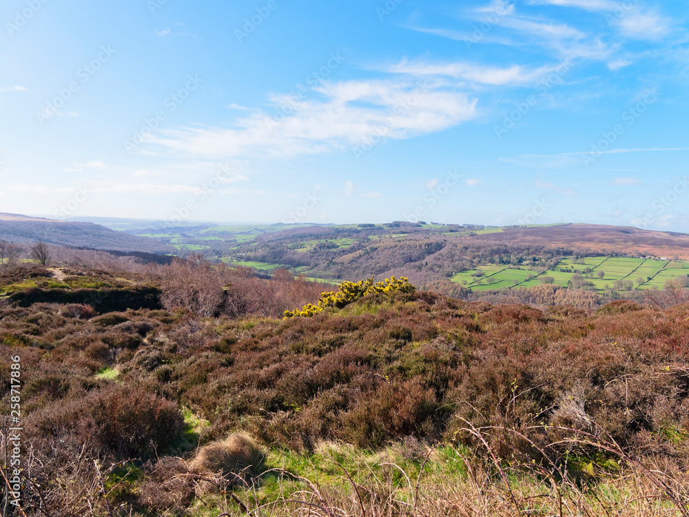 Derbyshire Peak District on a hazy spring morning Derbyshire Peak District on a hazy spring morning