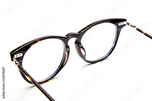 Leopard lace glasses on white