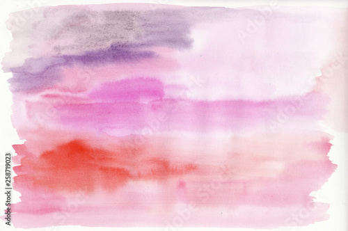Abstract background, hand-painted texture, watercolor painting, splashes, drops of paint, paint smears. Design for backgrounds, wallpapers, covers and packaging. 