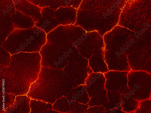 Wallpaper Mural fiery cracks on the ground Torontodigital.ca