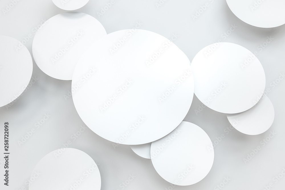 3d rendering, circle frame card template 3d rendering, circle frame card template