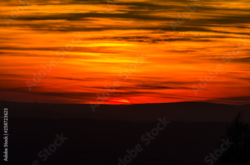 Zachód słońca Bieszczady 