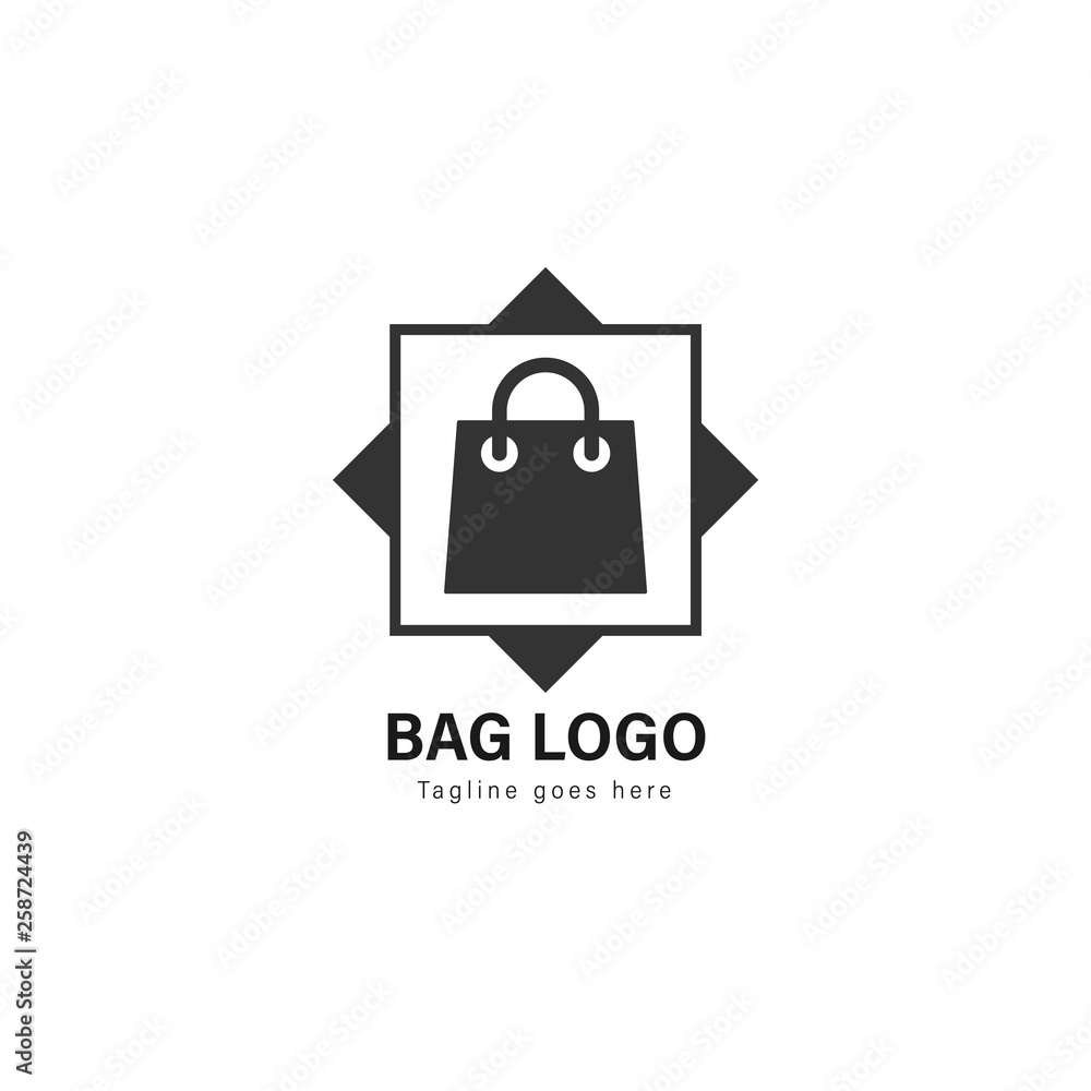 Shop logo template design. Shop logo with modern frame vector design Shop logo template design. Shop logo with modern frame vector design