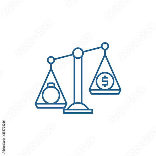 Debentures line concept icon. Debentures flat  vector website sign, outline symbol, illustration.