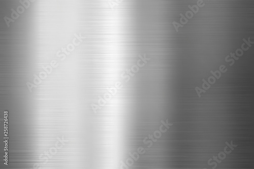 Brushed metal texture. Vector steel background with scratches.