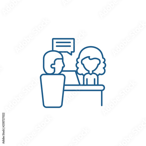 Directors orders line concept icon. Directors orders flat  vector website sign, outline symbol, illustration.