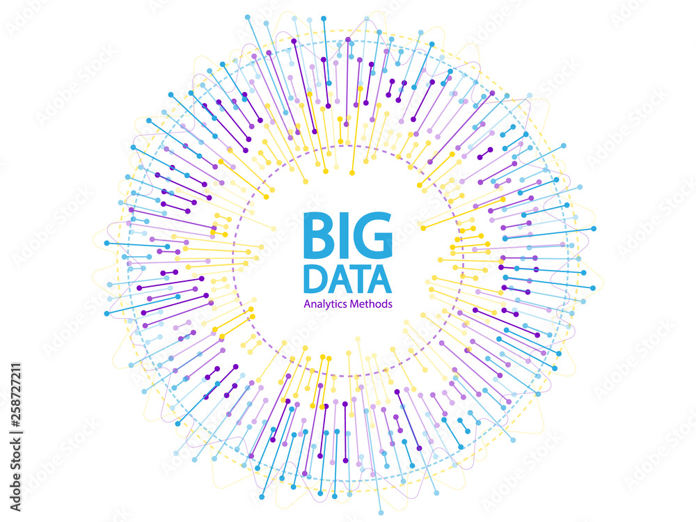 Big data visualization concept vector design.