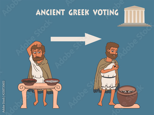 election process in ancient greece cartoon