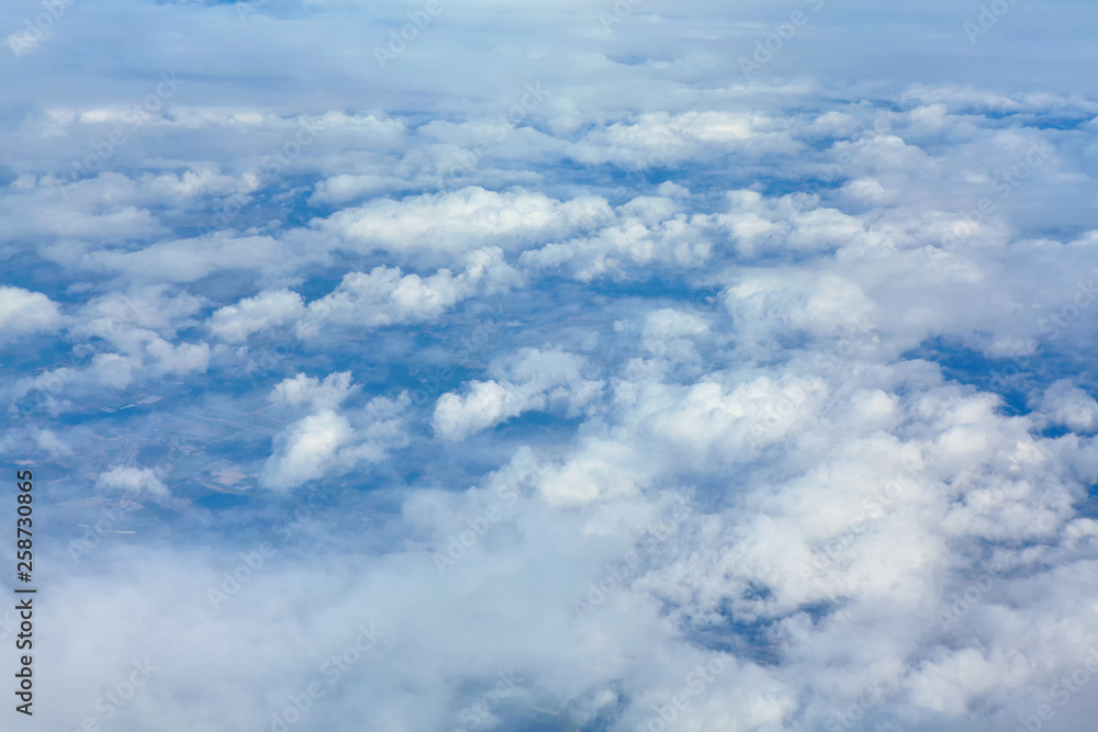 Naklejka premium aerial view of beautiful clouds