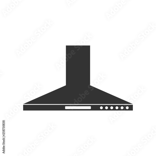 Exhaust hood icon. Vector illustration, flat design.