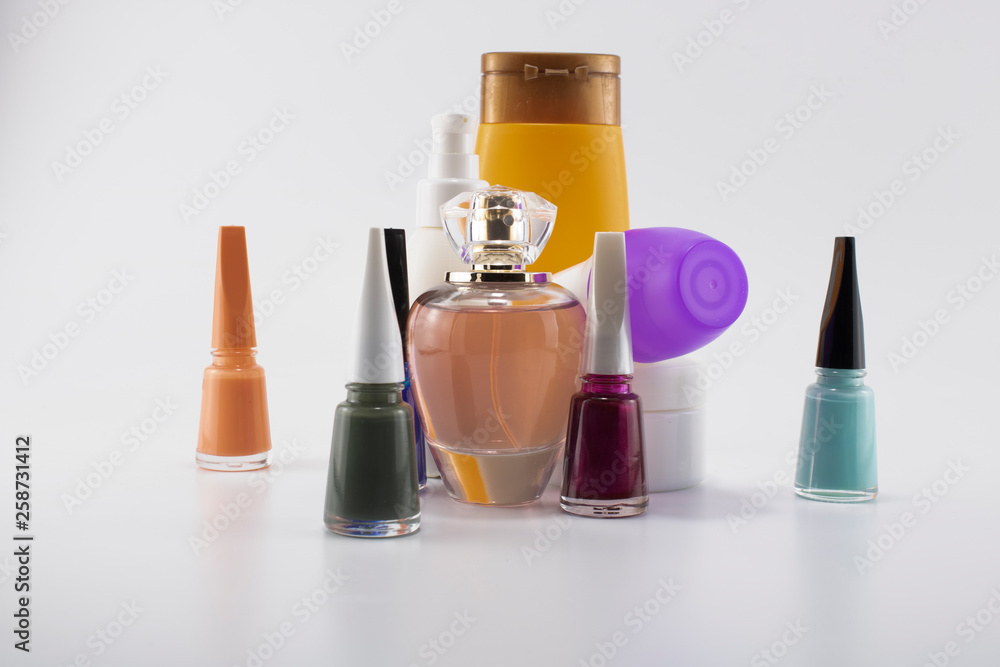 lacquer perfume cream deodorant and white back ground lacquer perfume cream deodorant and white back ground