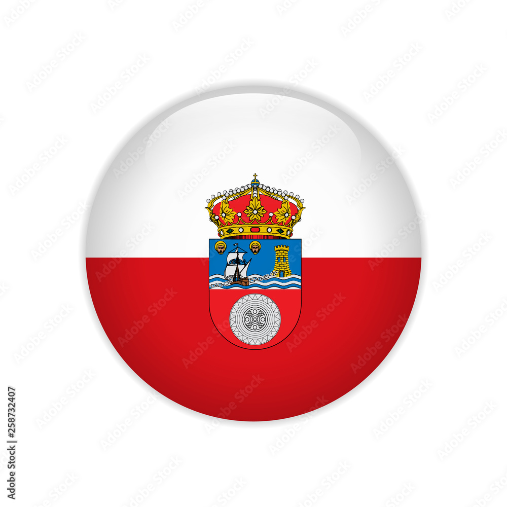 Obraz premium Flag Cantabria button