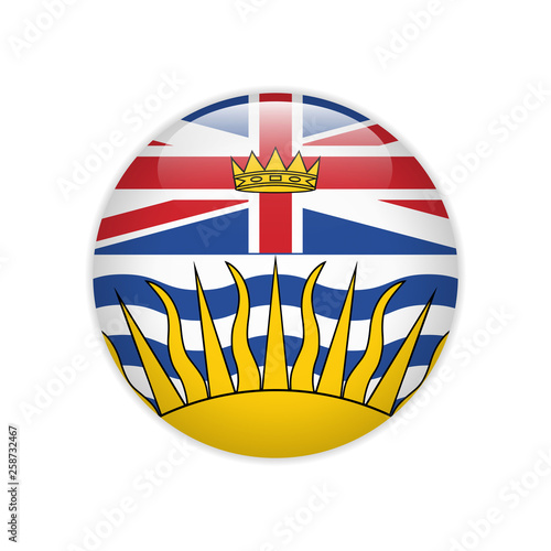 Flag British Columbia button