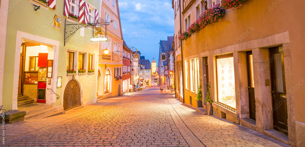 Naklejka premium The Rothenburg ob der Tauber a town in Bavaria, Germany