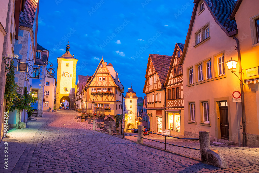 The Rothenburg ob der Tauber a town in Bavaria, Germany