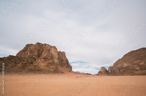 Mountains of Wadi Rum desert. Jordan