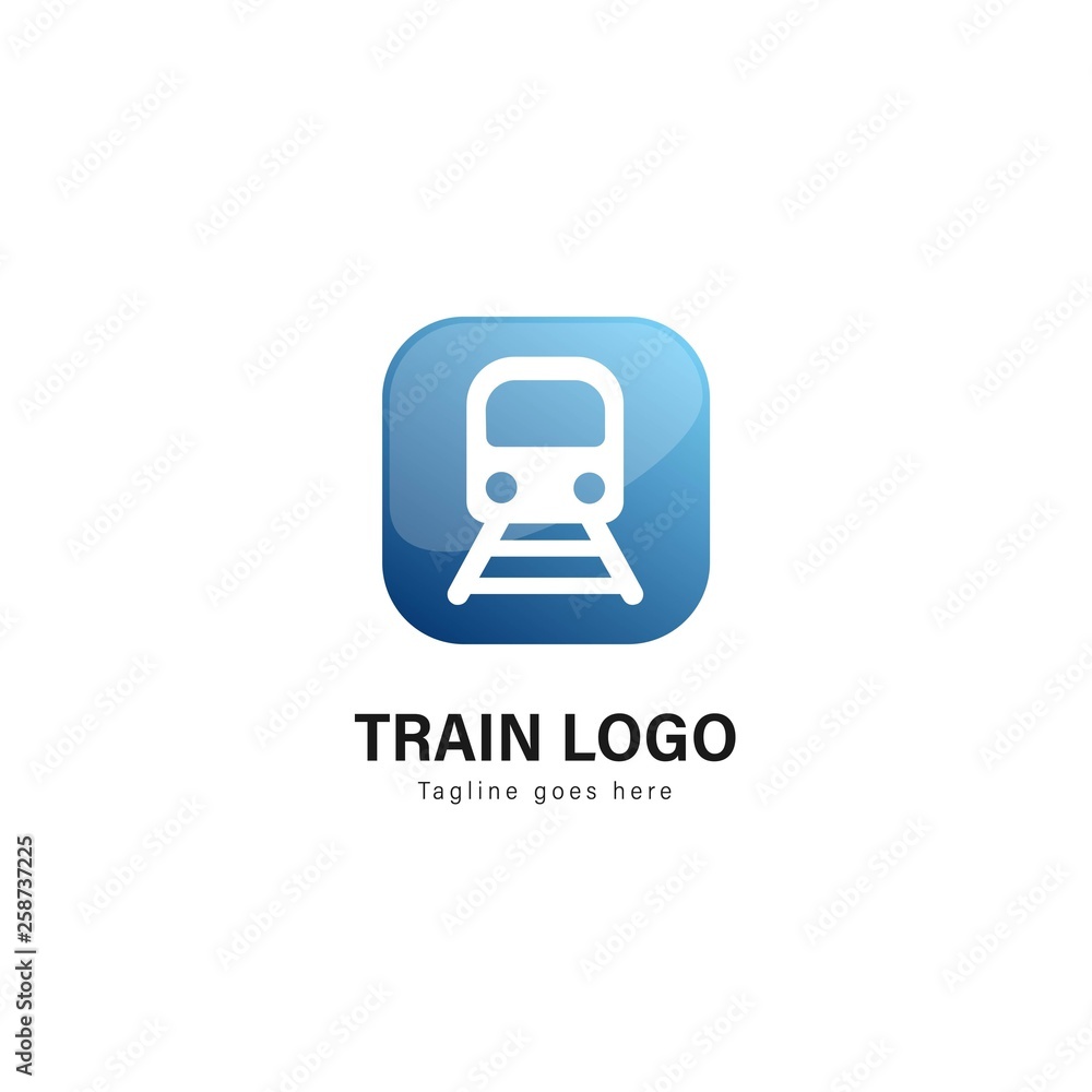 Train logo template design. Train logo with modern frame vector design Train logo template design. Train logo with modern frame vector design
